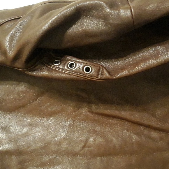 NWT Polo Ralph Lauren Leather Jacket - Biscon Brown - Picture 13 of 16